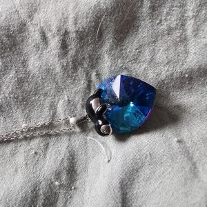 Blue Crystal Pendant Necklace